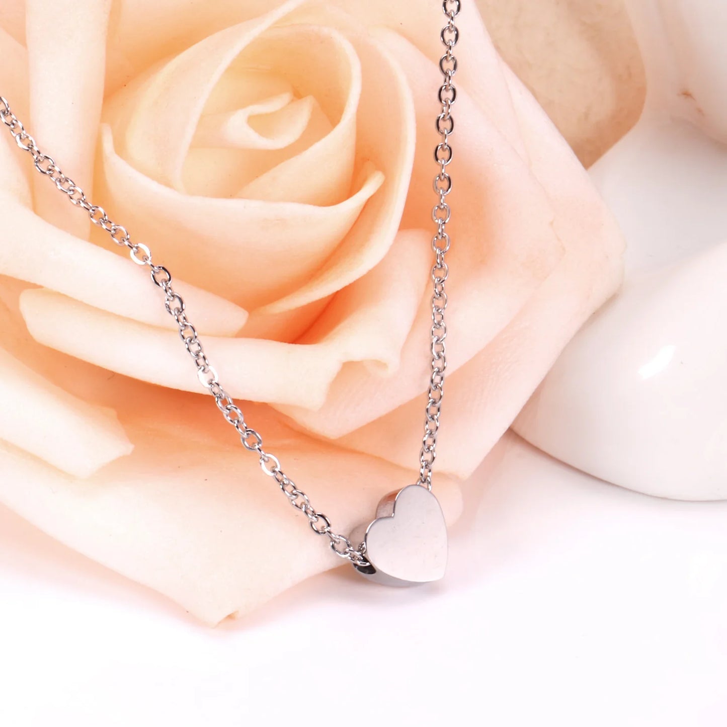 Stainless Steel Heart Pendant Necklace