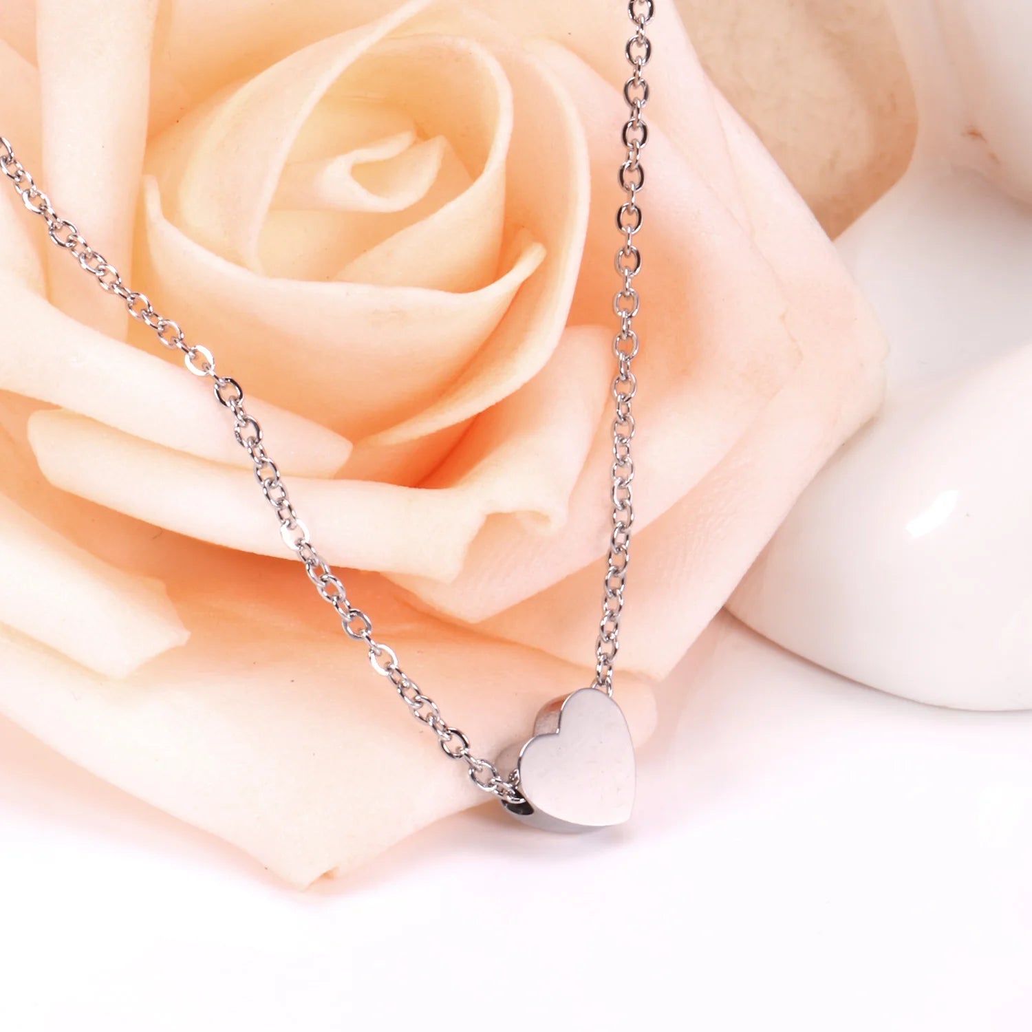 Stainless Steel Heart Pendant Necklace