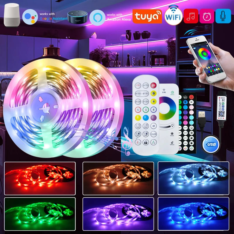 WiFi RGB LED Strip Lights – Smart USB Backlight