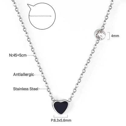 Stainless Steel Heart Pendant Necklace