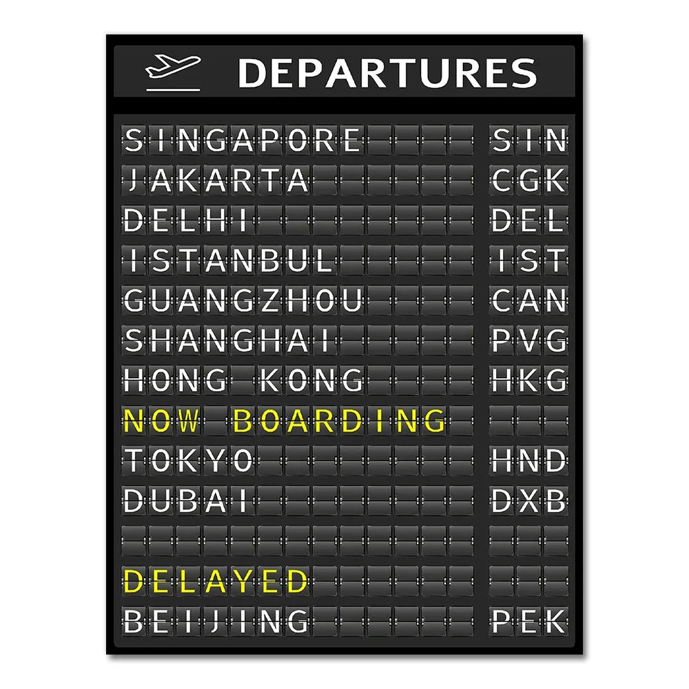 Destination Board Wall Art