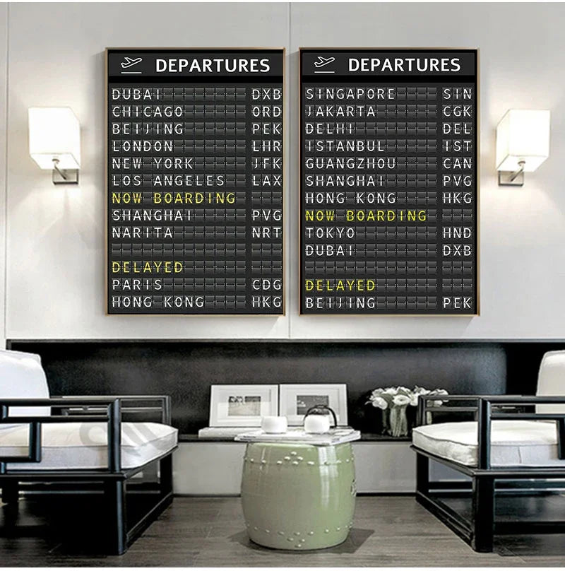 Destination Board Wall Art