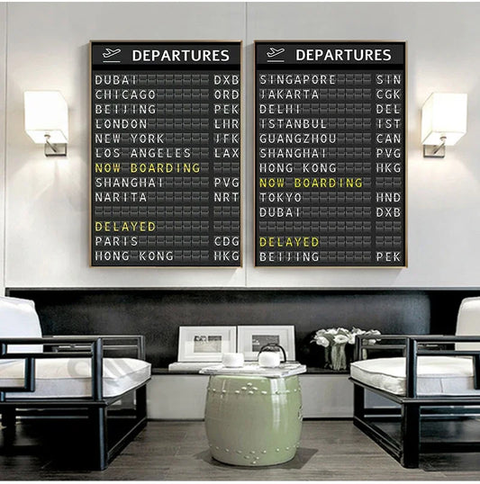 Destination Board Wall Art