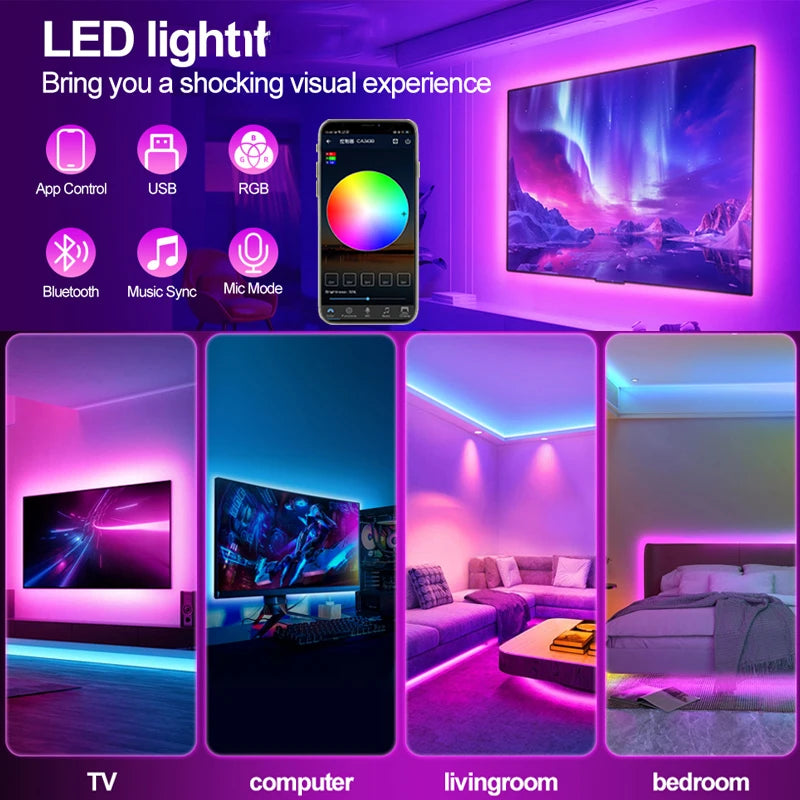 WiFi RGB LED Strip Lights – Smart USB Backlight