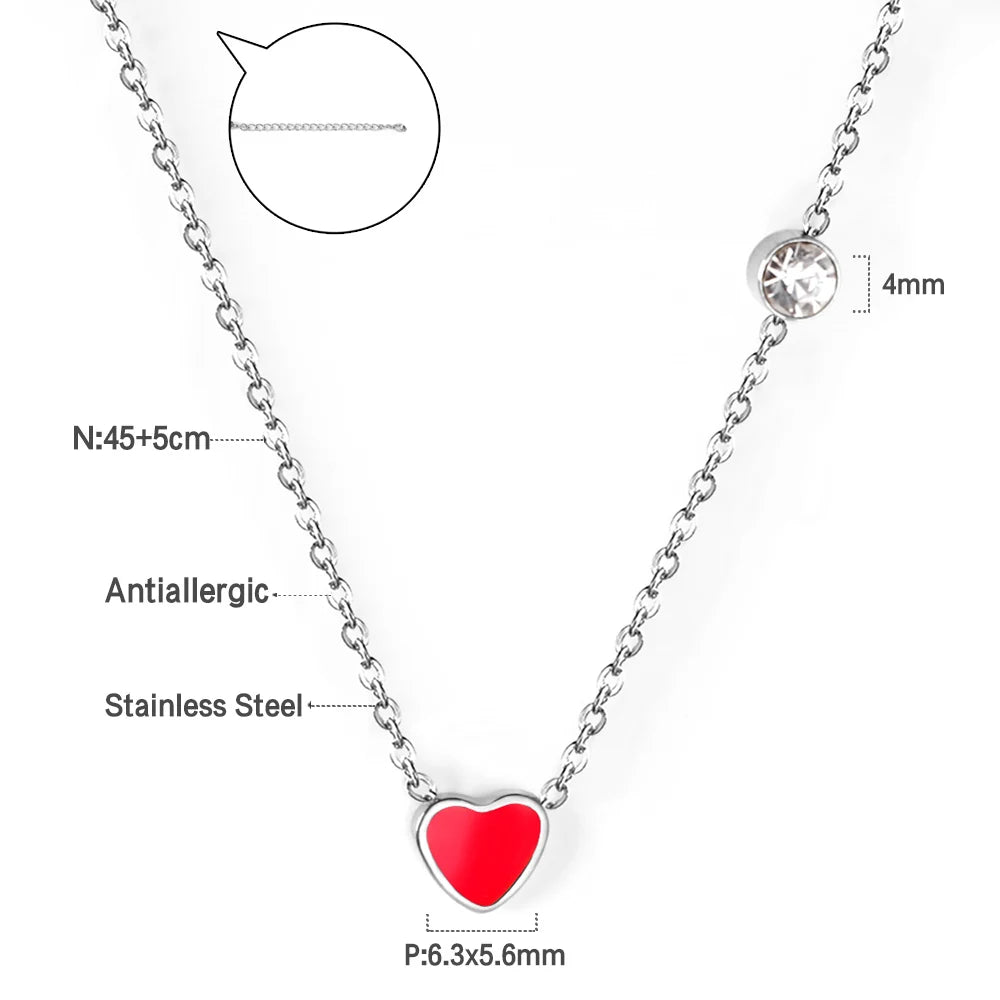 Stainless Steel Heart Pendant Necklace