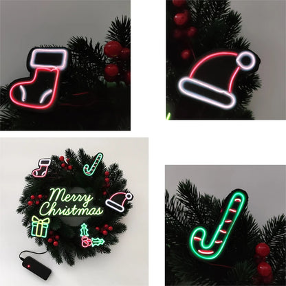Festive LED Christmas Wreath