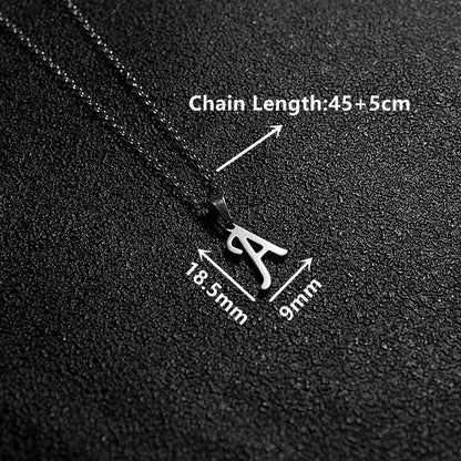 Initial A-Z Letters Pendant Necklace