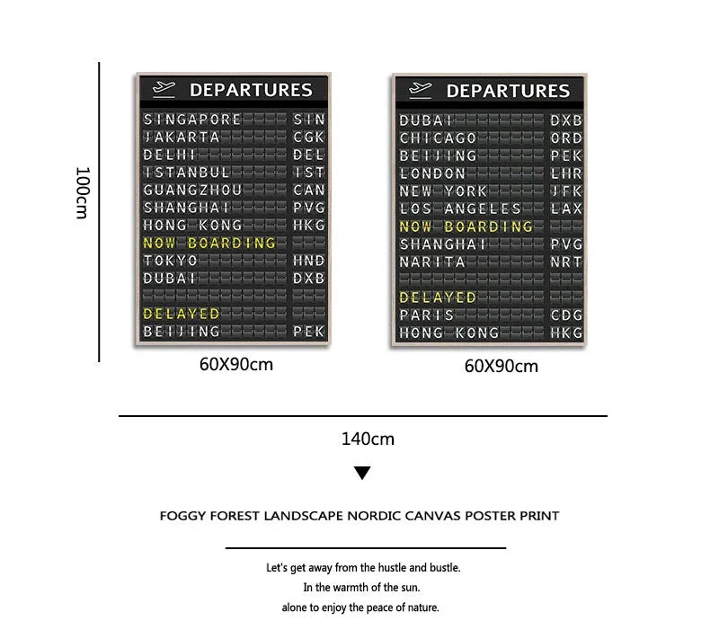 Destination Board Wall Art