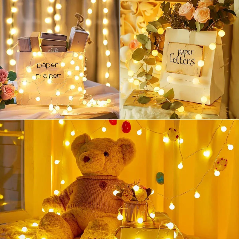 Warm White String Lights - Battery Powered