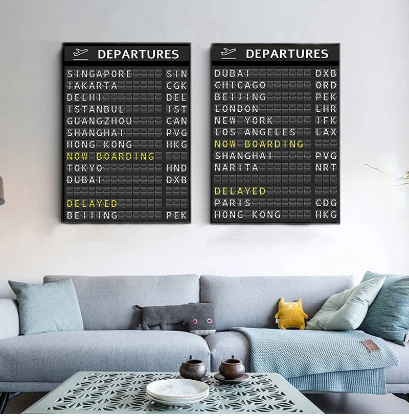 Destination Board Wall Art