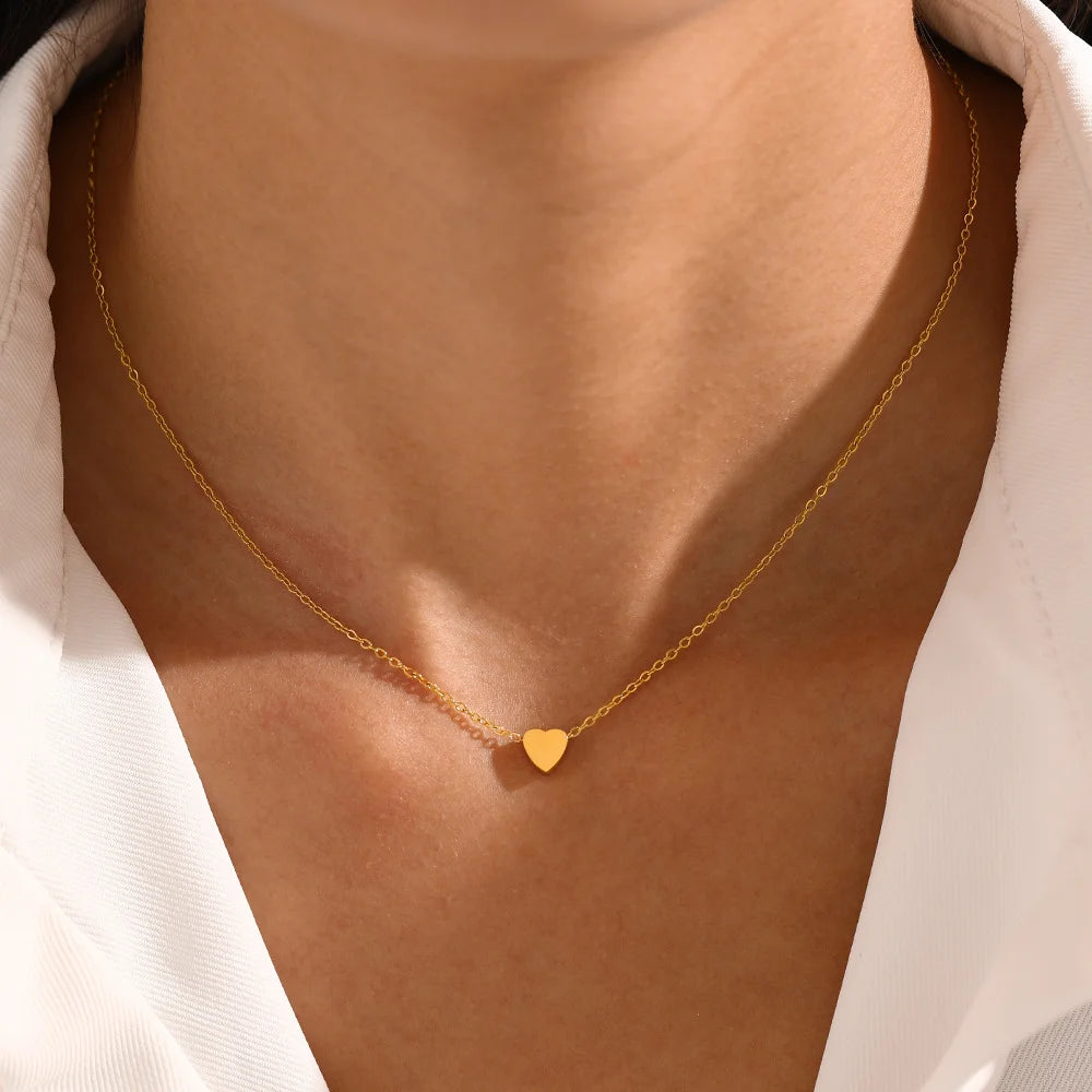 Stainless Steel Heart Pendant Necklace