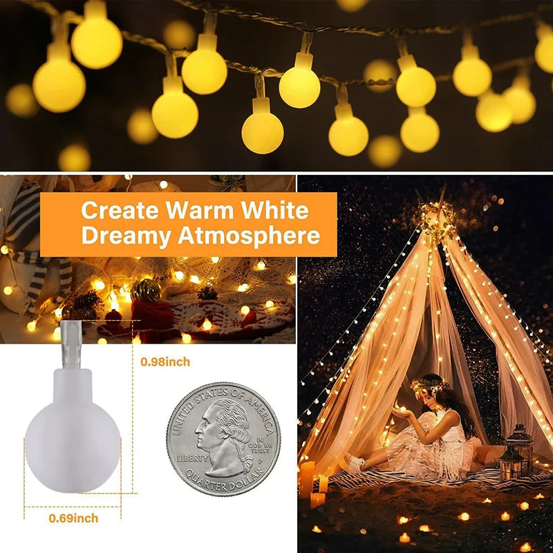 Warm White String Lights - Battery Powered
